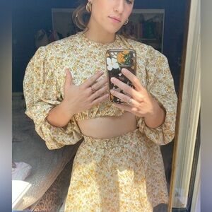 SIGNIFICANT OTHER 100% cotton skirt, worn once, good length, elastic band!